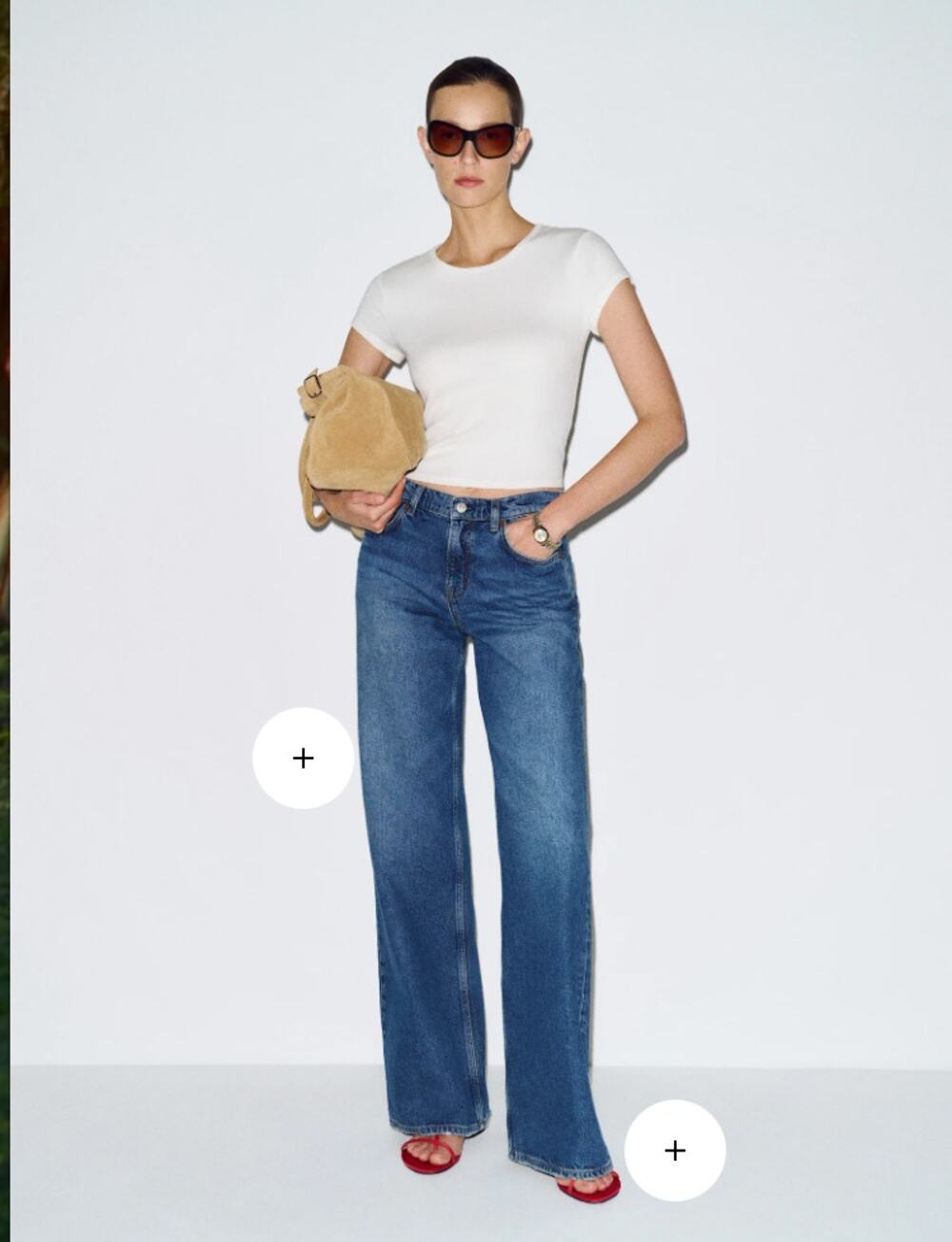 Reformation Top XS Muse Tee in Ivory Cropped Knit Short Sleeve Minimalist Casual